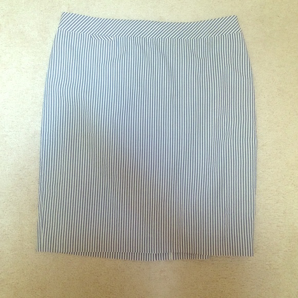 J. Crew Seersucker Pencil Skirt