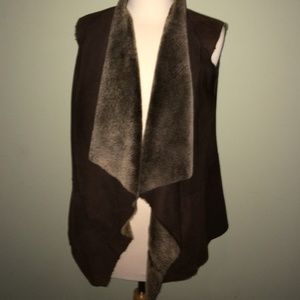 Vince Shearling Brown Vest
