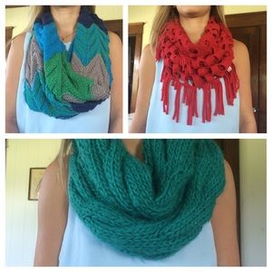 Knit infinity Scarf bundle