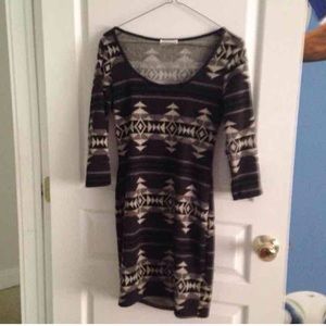 black and white sweater dress