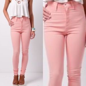 Light Pink H&M High-Waisted Pants