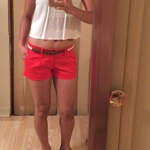 Agaci tomato color short with belt size small