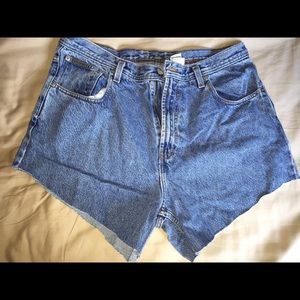 Calvin Klein cutoff high waisted jean shorts
