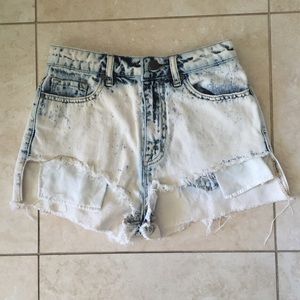 BDG Acid Wash High Waisted Shorts