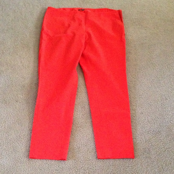 CHAUS SPORT red orange petite pants