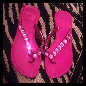 NY&C pink jeweled sandals