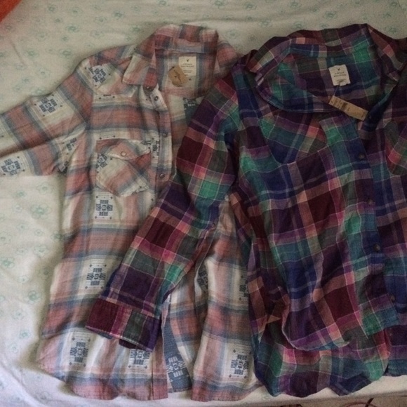 American eagle flannels bundle