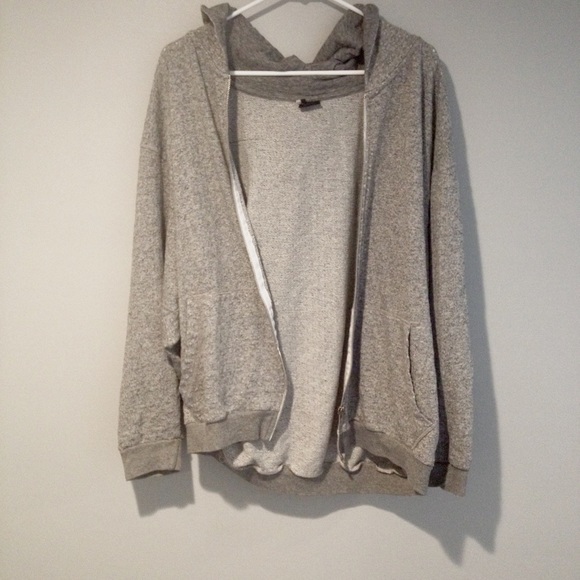 Oversized Grey Sip-Up Jacket