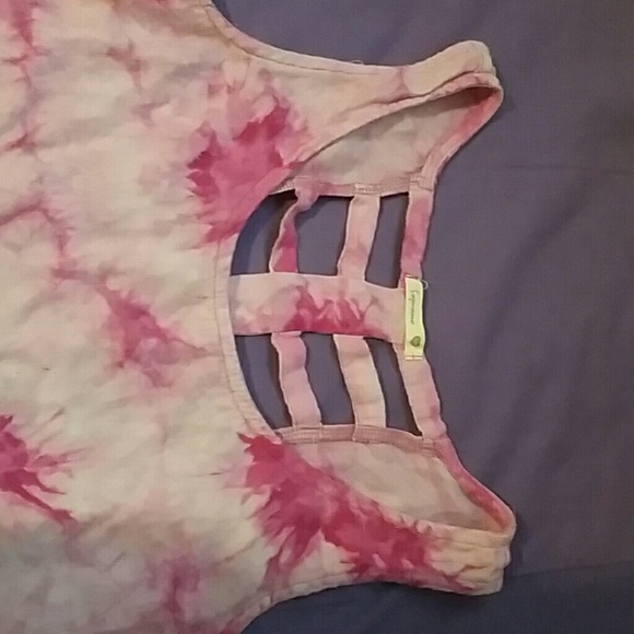 Pink tie dye crop top - Picture 2 of 3