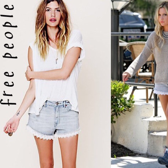 Free People Lacey Denim Cutoff Shorts