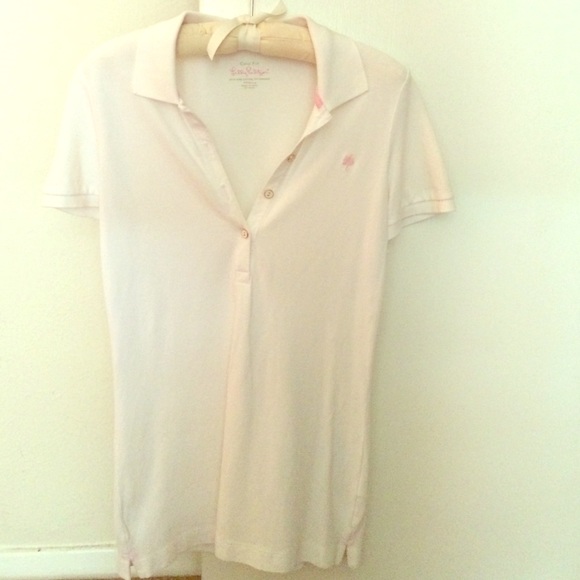 Lilly Pulitzer Chic Fit Polo - White