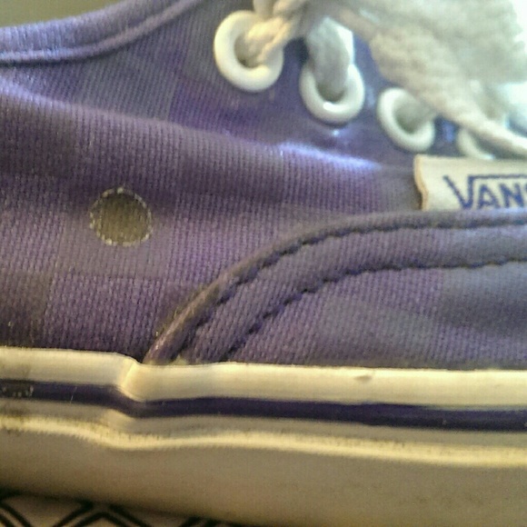 AUTHENTIC PURPLE CHECKERED VANS - Picture 2 of 4