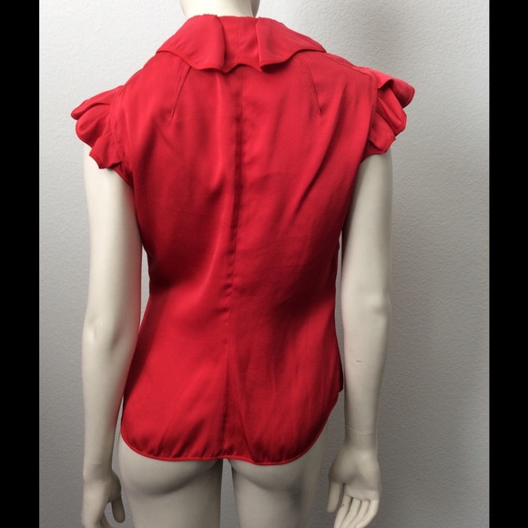Zac Posen Red Blouse Sz 4