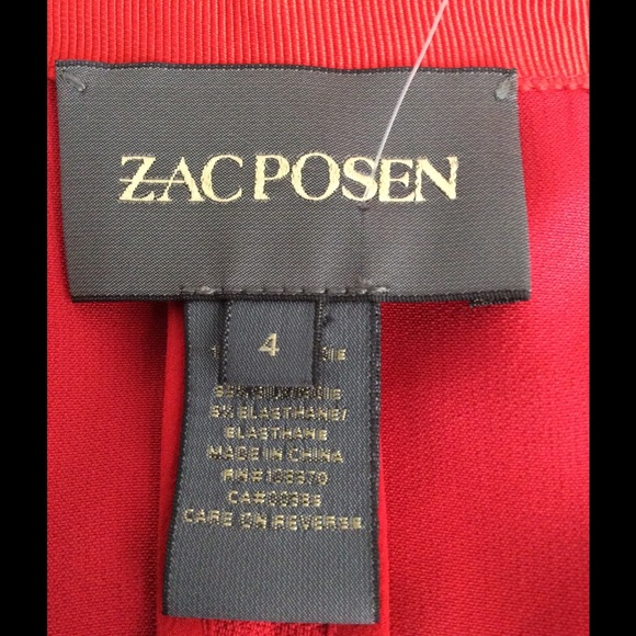 Zac Posen Red Blouse Sz 4