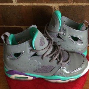 Retro Jordan 5s Grey/Teal/Purple 5Y