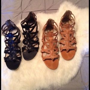 Sam & Libby Leather Gladiator Sandals