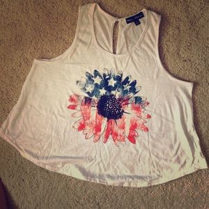 Flowy white crop top