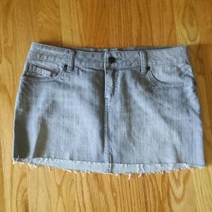 Gray denim short skirt by Charlotte Russe. Sz 6