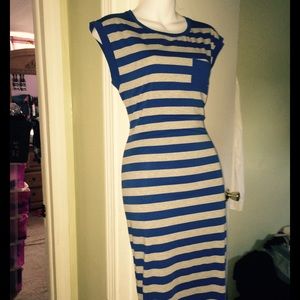 Stripes maxi dress