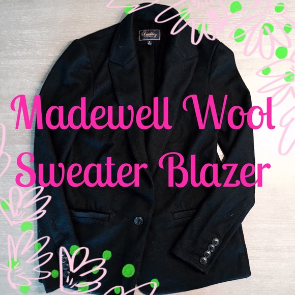 Madewell size S black wool sweater blazer
