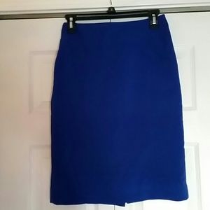 Blue pencil skirt