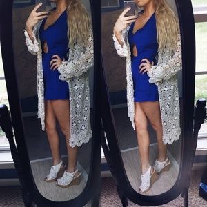 Cobalt Blue Cutout Playsuit Romper