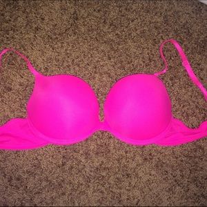 Neon Pink Pushup Bra