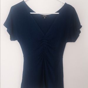Express Dark Blue Dress Top