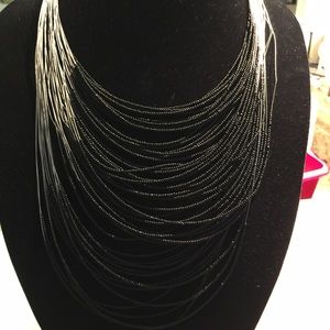 New Silver and Black Tribal Necklace