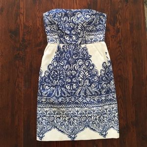 J Crew Collection Blue and white dress