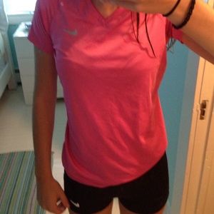 PINK NIKE VNECK
