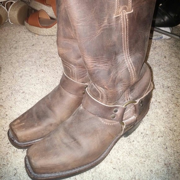 Anthropologie Leather Frye Boots 7.5