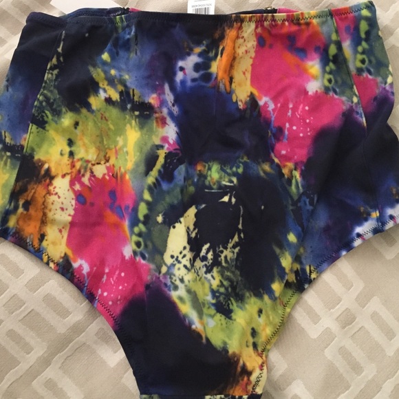 Asos River Island Paint Splashed Bikini Brief sz4 - Picture 2 of 4