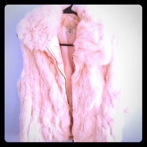 Pink Rabbit Fur Vest