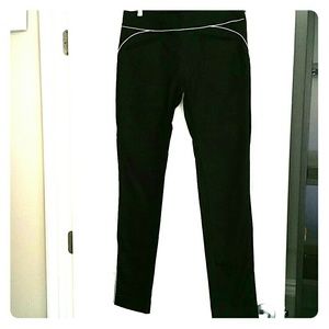 Never worn Pink Tartan Black w White piping pants