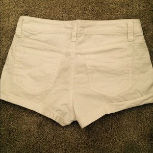 White Silver Jeans Shorts.