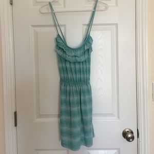 Teal striped dress