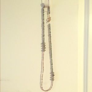 Handmade green & purple stone contrast 18"