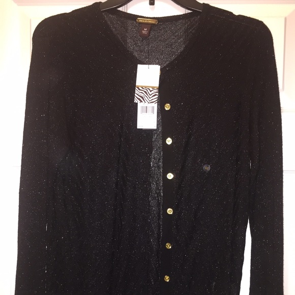 Black sheer long sleeve sweater