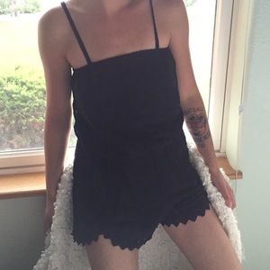 Free people floral lace romper