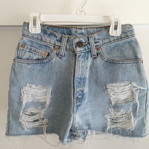 Levi's high waisted shorts