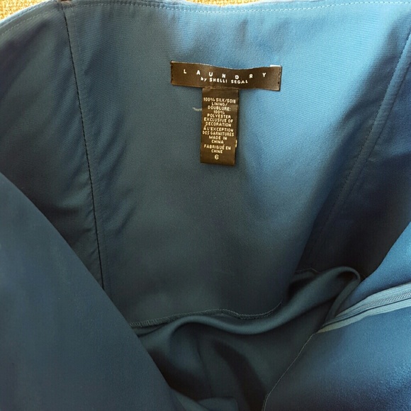 LAUNDRY by Shelli Segal Blue Jeweled Coctail Dress - Picture 4 of 4