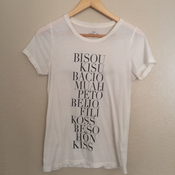 J.Crew "kiss" collector tee