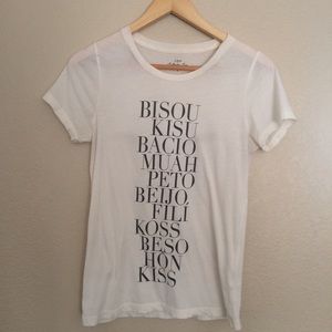 J.Crew "kiss" collector tee