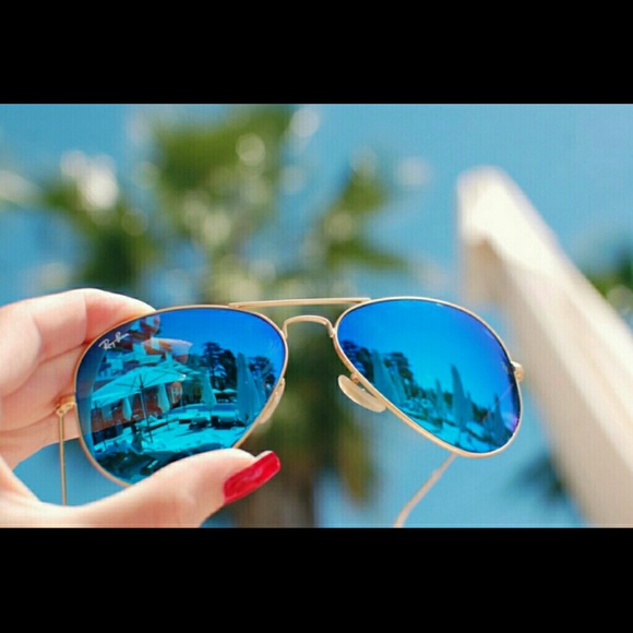 Ray-Ban Accessories - Ray-Ban Aviator Flash Blue RB3025 112/17