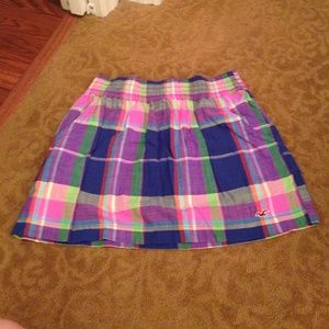 Hollister Plaid Skirt w/pockets