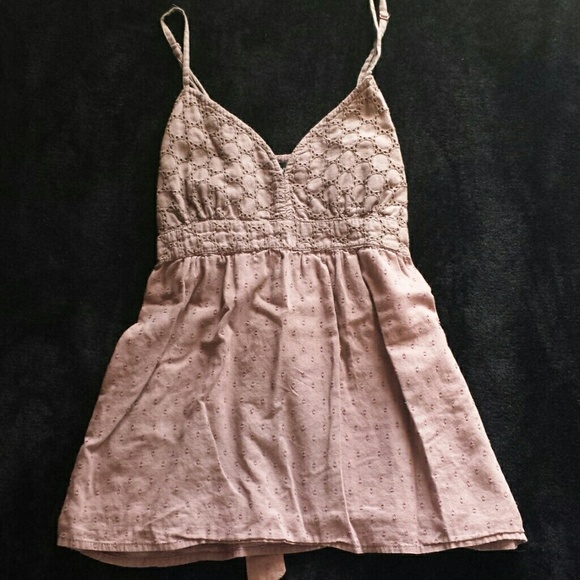 Deep brown spaghetti strap with back tie - Picture 1 of 3
