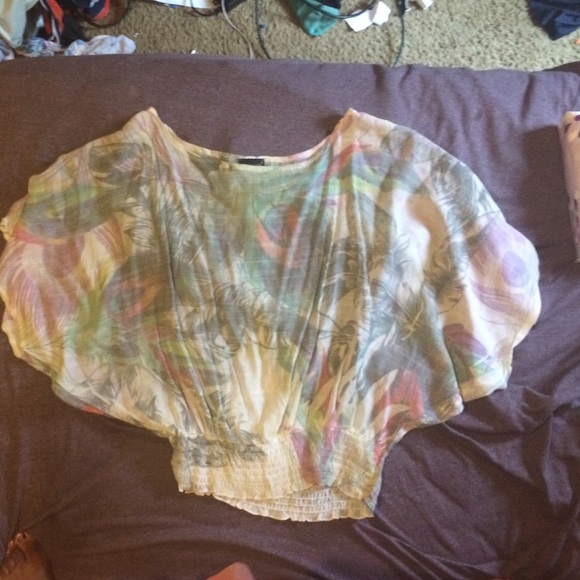 Peacock Patterned Flowy Top