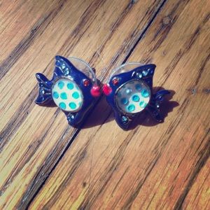 Betsey Johnson Blue Nautical Earings