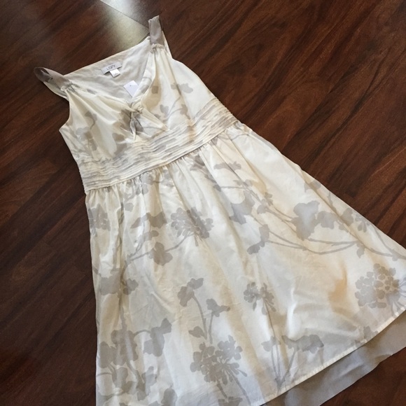 Grey and cream LOFT dress